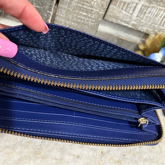 Authentic KATE SPADE Neda Market Street Accordion Wallet Blue EUC! - Picture 10 of 12